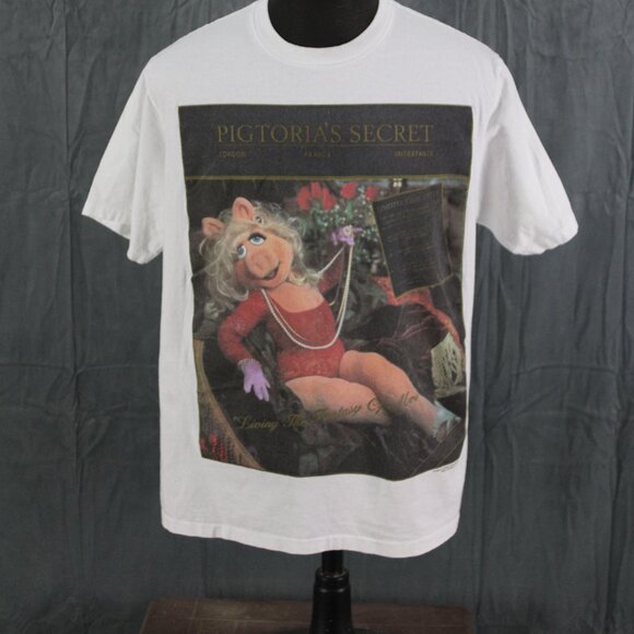 Vintage Muppets Shirt - Pigtoria Secret Miss Piggy - Men's XL - Picture 1 of 9